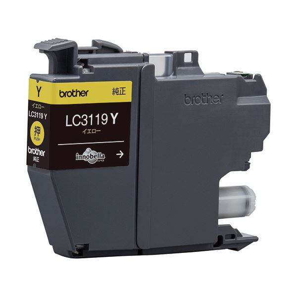 （まとめ）ブラザー インクカートリッジ イエロー大容量 LC3119Y 1個 (×3セット)