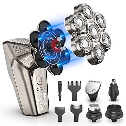 電気シェーバスキンヘッド用シェーバー スキンヘッド シェーバー Beedove 7D 磁気インターフェース式 スキンヘッド用電気シェーバー メンズシェーバー