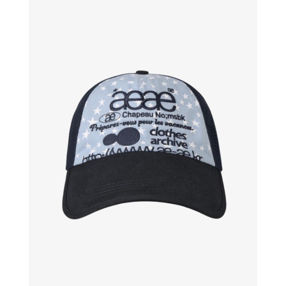 AEAE WEB LOGO STAR MESH CAP SKYBLUE AE45SUCA006SBL