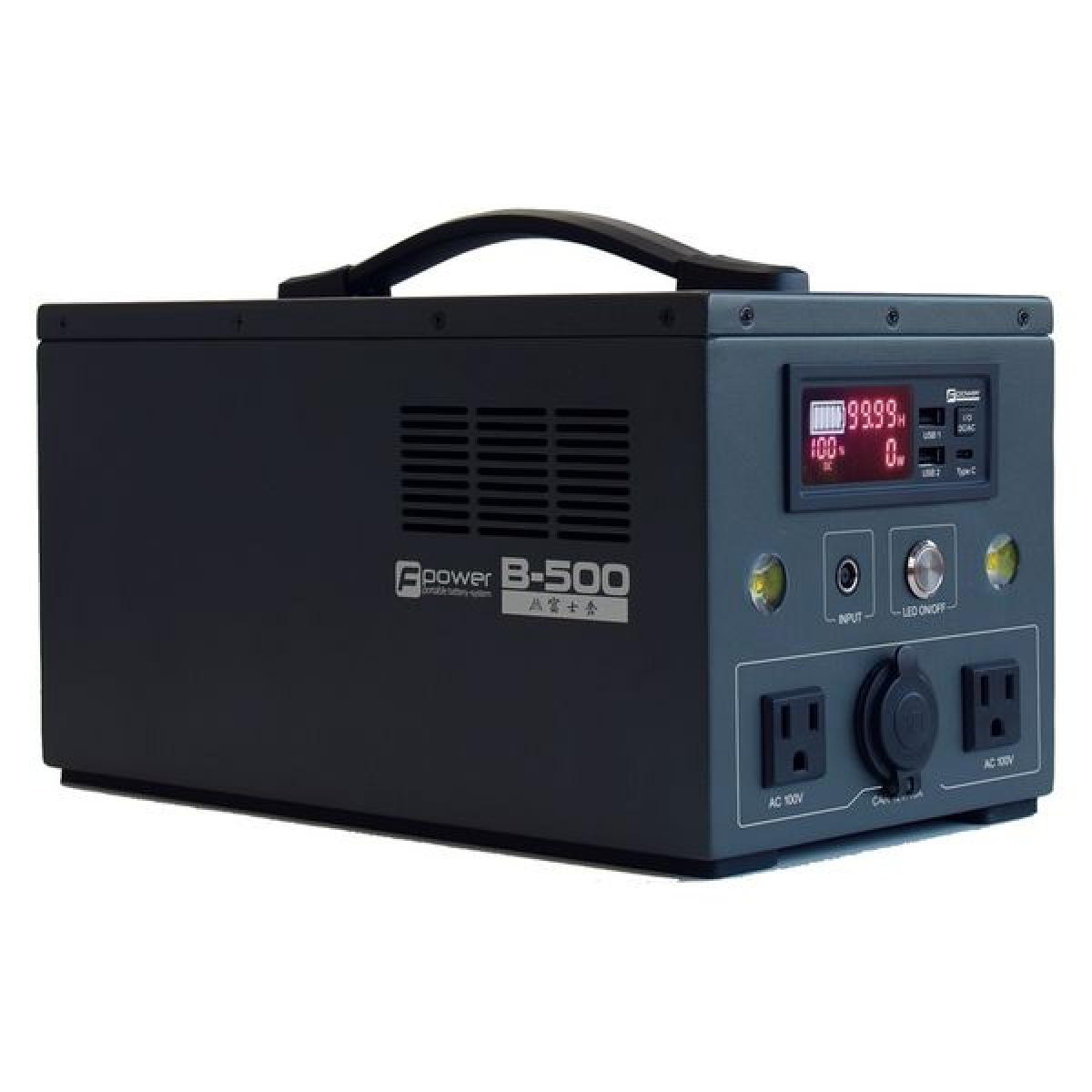 富士倉 500ｗ出力 ポータブルバッテリー B-500 ポータブル電源 ポタ電 リン酸鉄リチウムイオンバッテリー 防災 災害 対策 アウトドア