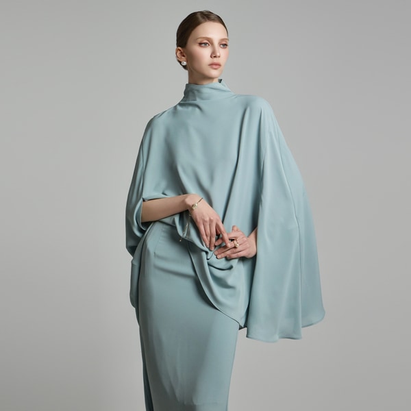 B9191 ケープ ブラウス