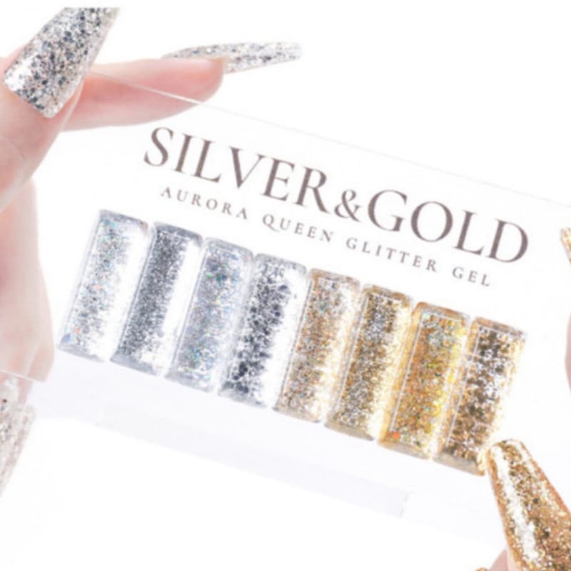 Aurora Queen / Sliver&Gold 1+1 8colorグリッタージェル
