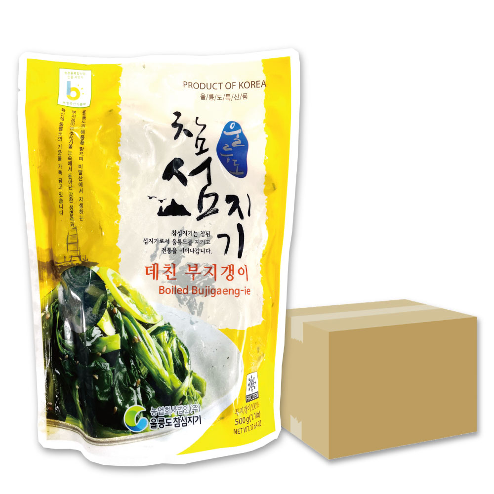 【冷凍】 ウルルンド ボイルブジゲンイナムル 20袋セット 500g / 韓国 鬱陵島産 ゆでブジゲンイ