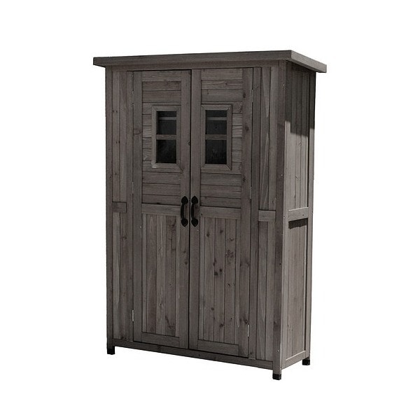住まいスタイル 天然木製カントリー小屋 薄型 ダークブラウン KCSL1260DBR メーカー直送