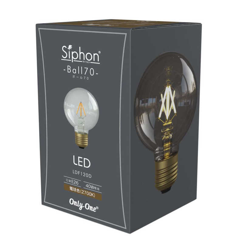 ビートソニック　LED電球 ボール70 点光源 Siphon ［E26 /ボール電球形 /40W相当 /電球色 /1個 /全方向タイプ］　LDF120D