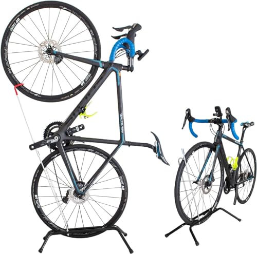 色：ブラック GORIX(ゴリックス) 自転車 スタンド 倒れない 縦置き 屋内 自転車スタンド G
