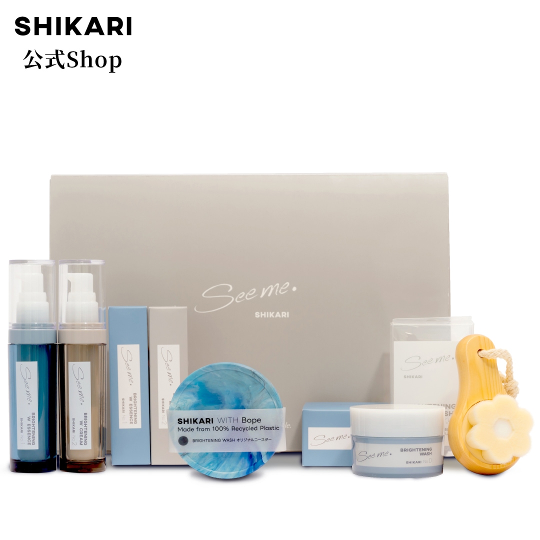 SHIKARI 公式限定セット　スキンケア 6点セット　医薬部外品[ブライトニングウォッシュ+ダブルエッセンス+ダブルクリーム 14,549円