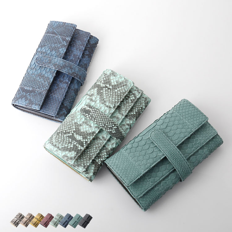 ダイヤモンド パイソン 長財布 メンズ 本革 蛇革 ギャルソン 財布 蛇柄 メンズ財布 ウォレット サイフ 誕生日 プレゼント パイソン柄 ギフト 普段使い 金運 (7369-mens-1r)