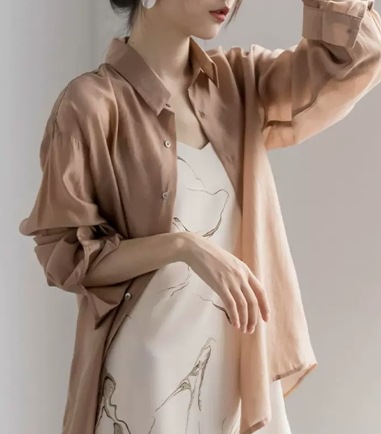 トップス デート モテアイテム シャツ ルーズ 長袖 薄手 コットン 大人可愛い きれいめ 上品 おしゃれ かっこいい 大人可愛い ラブリー キュート ガーリー クール モード系 セクシー エレガント