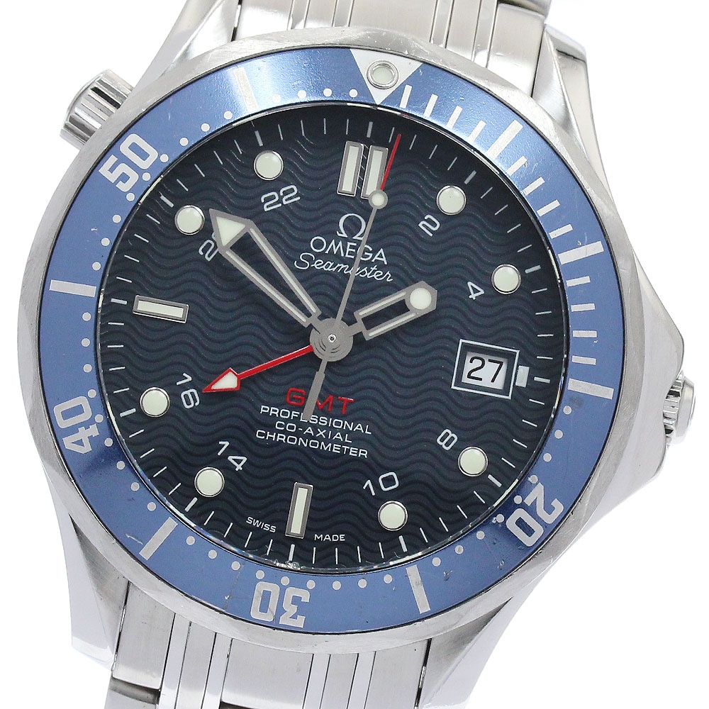 オメガ OMEGA 2535.80 シーマスター プロダイバーズ 300M デイト GMT 自動巻き メンズ _893219【中古】