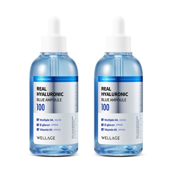 リアルヒアルロニックブルー100アンプル75ml 1+1/1分ですぐ保湿 荒れた肌のキメを改善