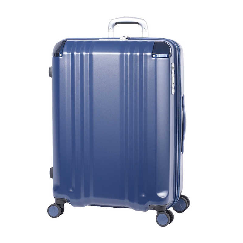 A.L.I　スーツケース ジッパータイプ 宿泊目安：7～9日間 70L 拡張機能搭載 前輪ストッパー ダブルホイールキャスター マットネイビー　ALI-089-24W