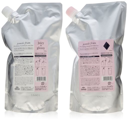 ミルボン ジェミールフラン シャンプー ダイヤ D 1000ML + トリートメント ジューシーグロッシー 1000G 詰替用セット