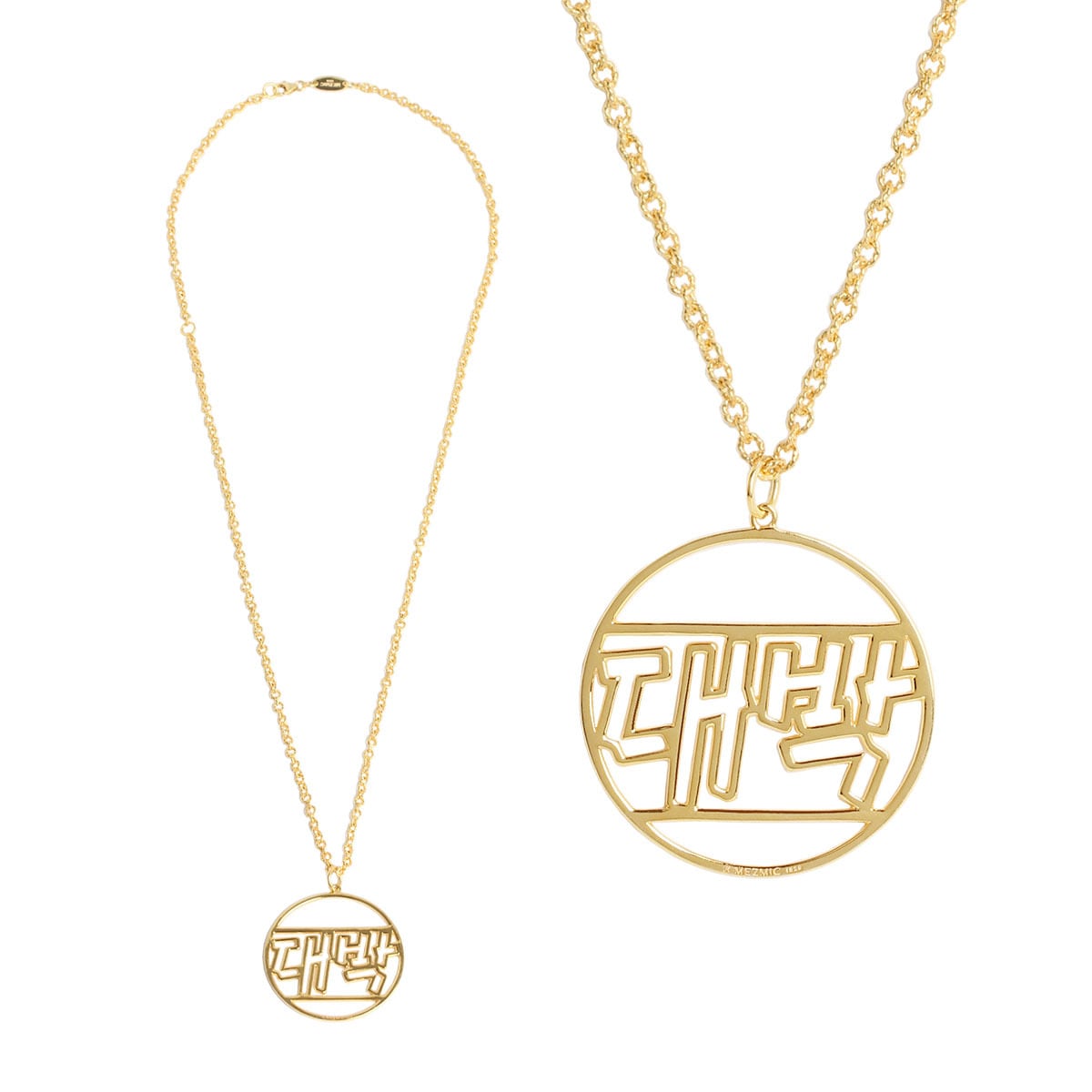 ハングルコレクション DaePark メダルペンダントネックレス 18k ゴールドメッキ 925 スターリング シルバーチェーン 女性 男性用