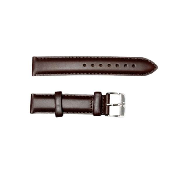 Classic 18mm Bristol Silver 替えベルト レザーベルト DW00200056 ブラウン シルバー