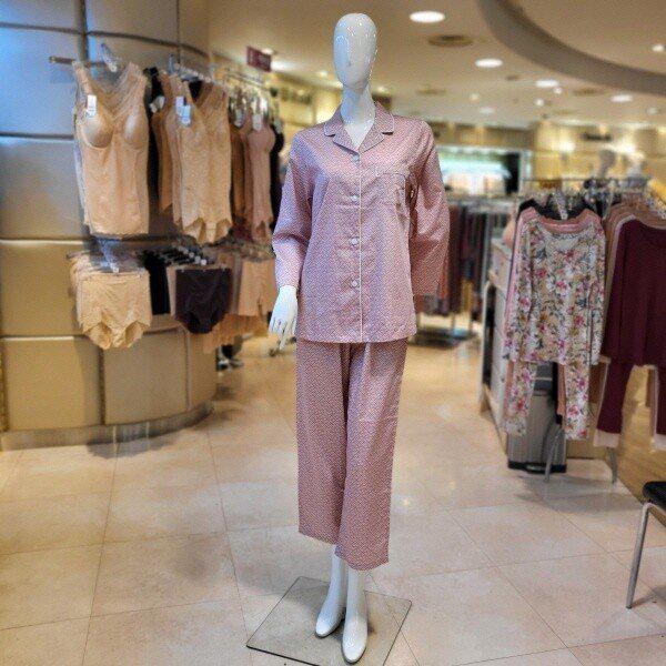 WPA252WCO_綿70番手 ブロック四角 ナ염 女性パジャマ 20,296円