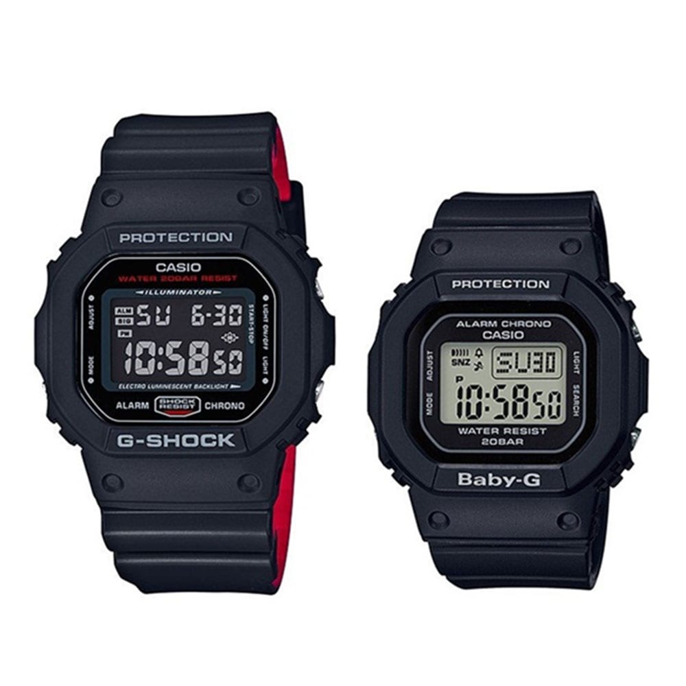 【海外モデル】CASIO カシオ Gショック ベビーG 腕時計 手表 ペアウォッチ 黒 ブラック くろ とけい 防水 彼氏 彼女 DW-5600HR-1BGD-560-1 誕生日プレゼント ポイント消