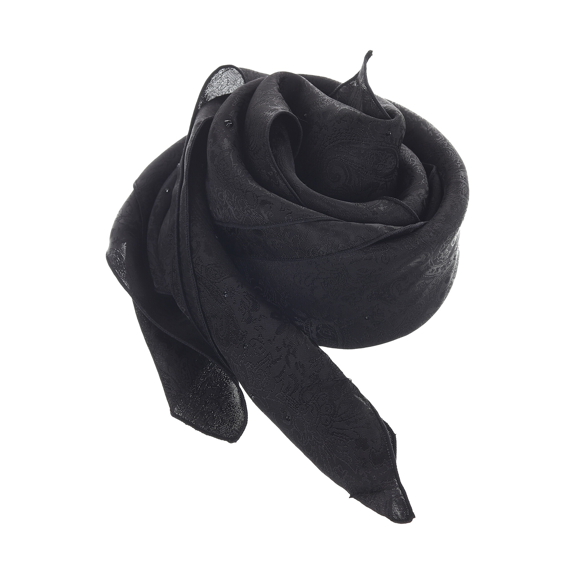 【SURGERY】 SURGERY PAISLEY ICE CLOVER SCARF : BLACK