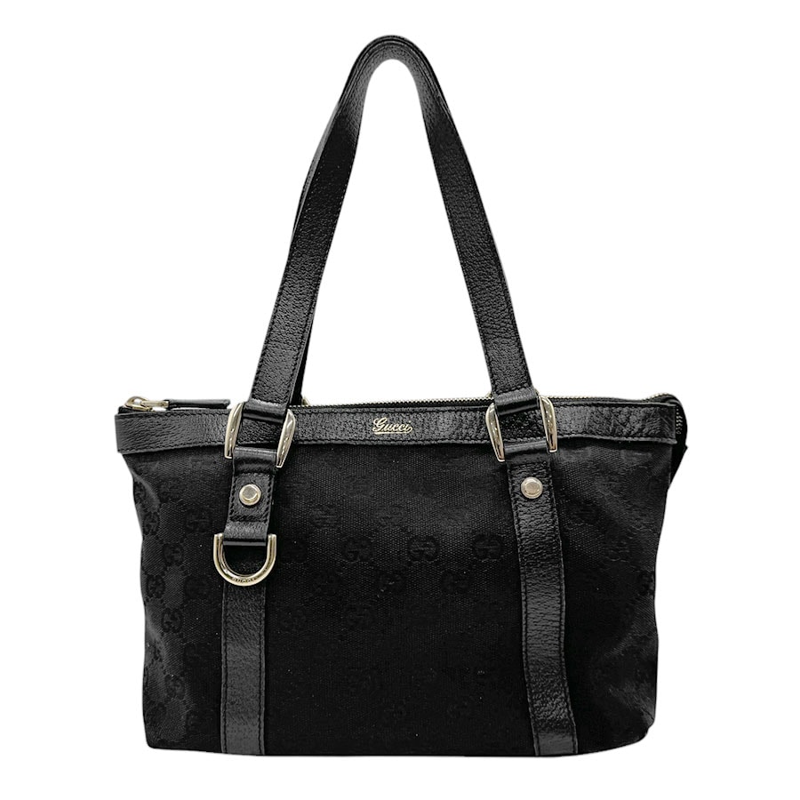 グッチ GUCCI ハンドバッグ GGキャンバス/レザー ブラック ゴールド レディース 141471 n0741