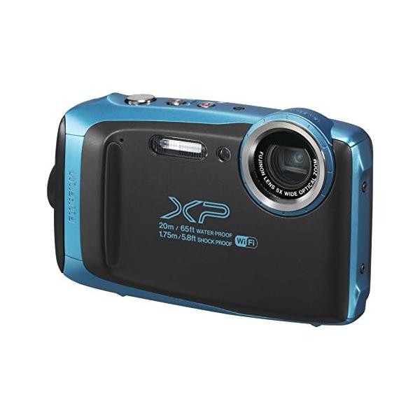 【中古】FUJIFILM 防水カメラ XP130 スカイブルー FX-XP130SB