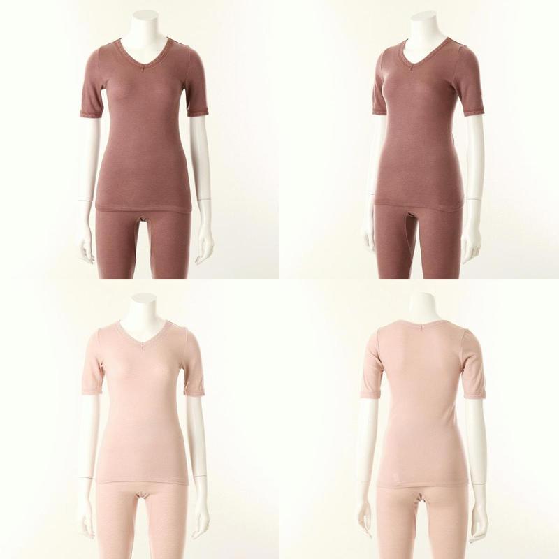素材保温肌着 女性3部袖トップス VLG5068ACSG 9,480円