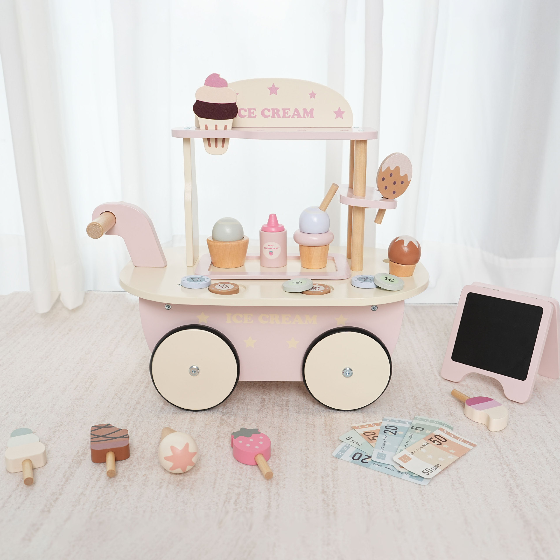 子供の日の家を演奏するおもちゃアイスクリームトラックガールアイスクリームアイスクリームアイスクリームアイスクリームセットシミュレーションカーボーイリトルcart