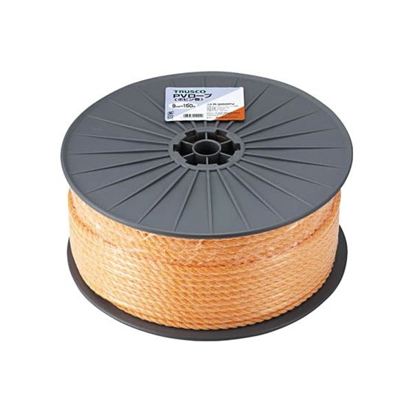 PVロープ 12mmx100m ボビン巻 黄 R-12100PV 1巻