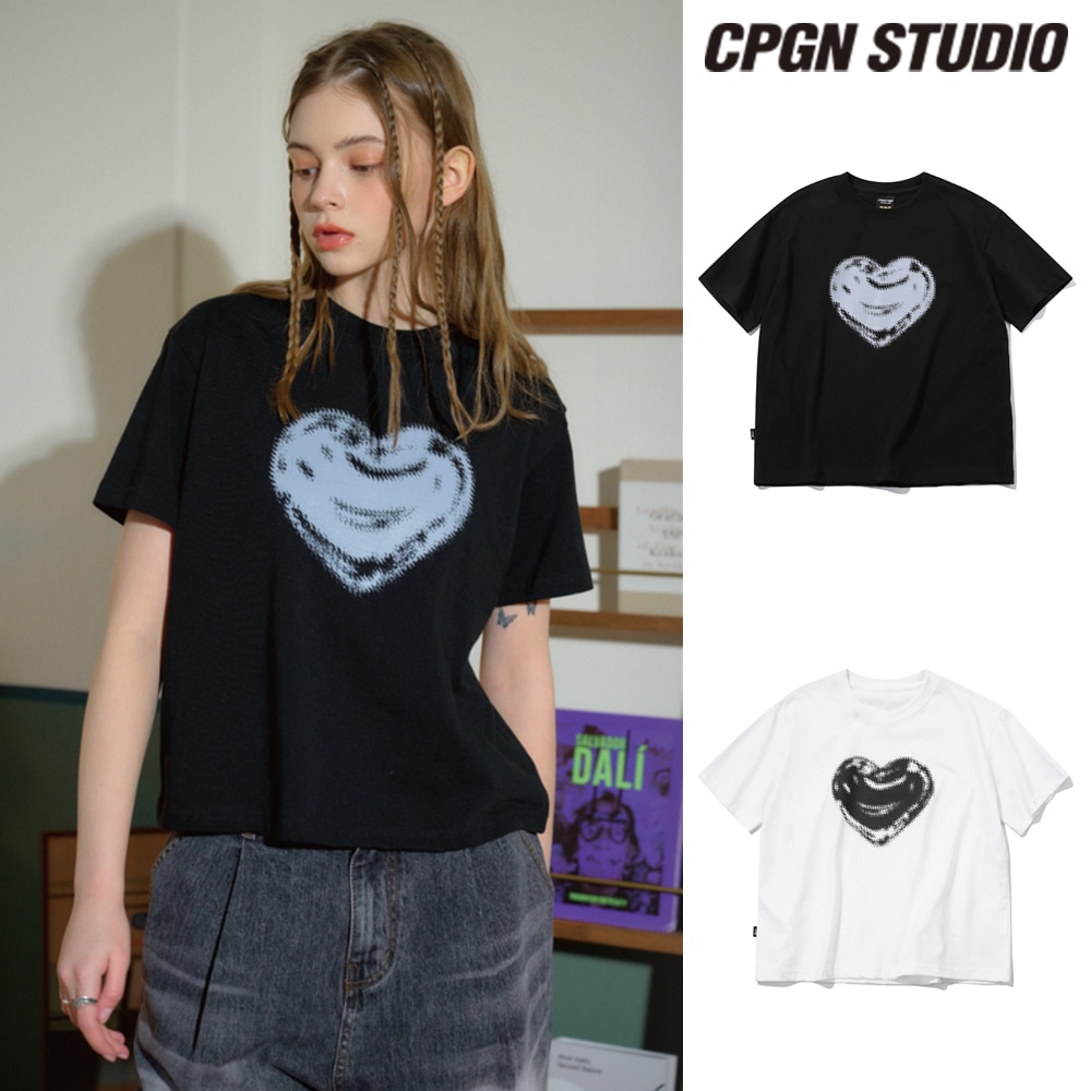 【CPGN STUDIO】 Rough Heart Crop Short Sleeve Tee 6,112円