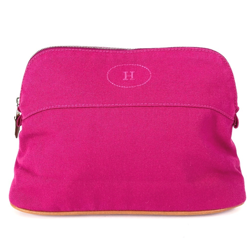 化粧ポーチ ボリードポーチ GM ボリードポーチGM メイクポーチ ポーチ レザー/キャンバス ピンク