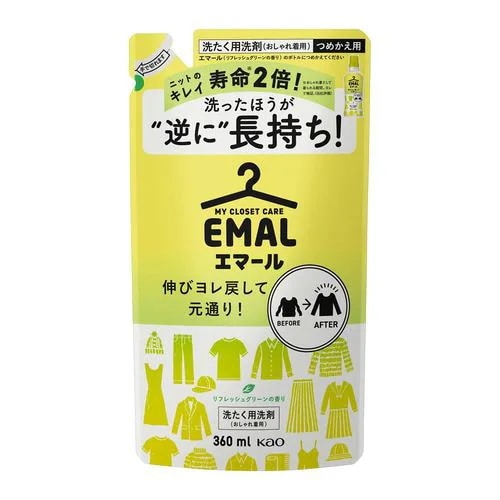 まとめ買い】エマール リフレッシュグリーンの香り おおく 詰替え用 1,400ｍｌ×6個 大