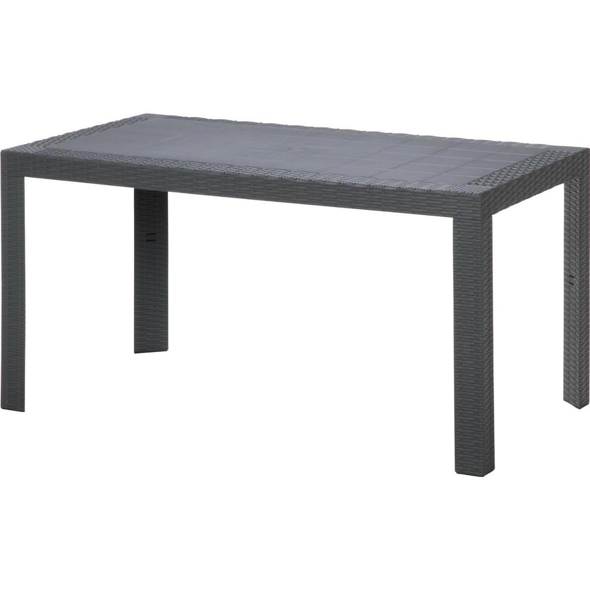 【I】 不二貿易 ガーデン ステラテーブル プラスチック 80cm×140cm ブラック 11238 ガーデンテーブル 庭 軽量 14,859円