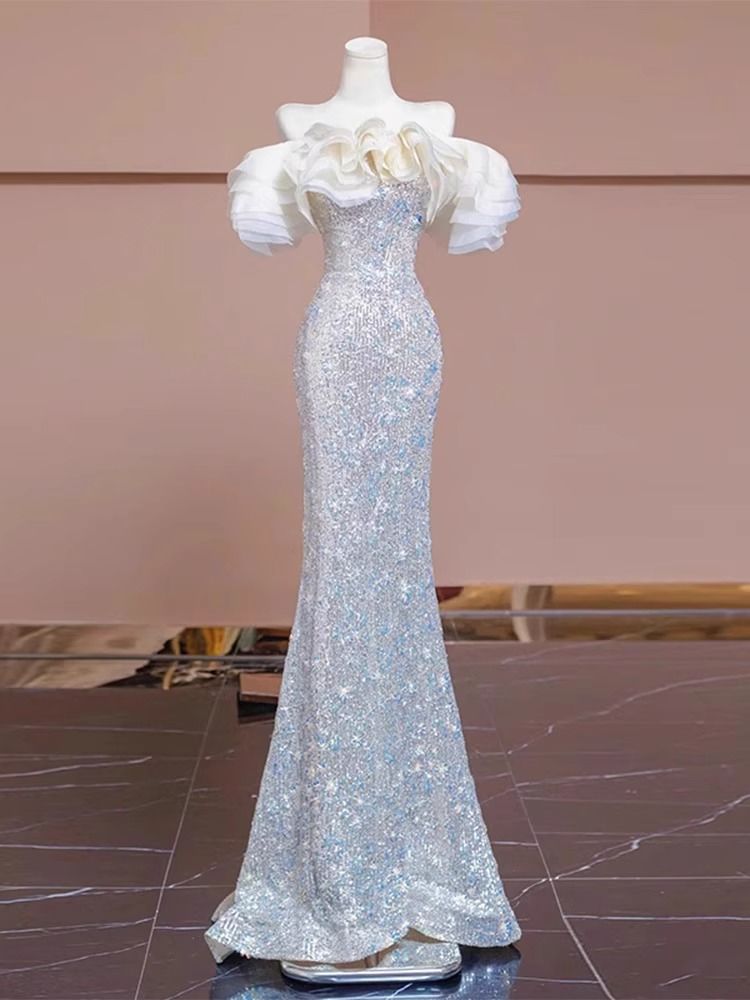 【2枚購入で 3oo円OFF!】女性のためのドレス2025エンゲージメントバンケットドレステイルバンケットホストドレス