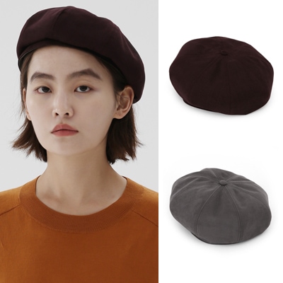 UNDERCONTROL正規品BREAD BERET / T SUEDE 2COLORスエードベレー本社直入業者韓国ファッションの基本ベレー