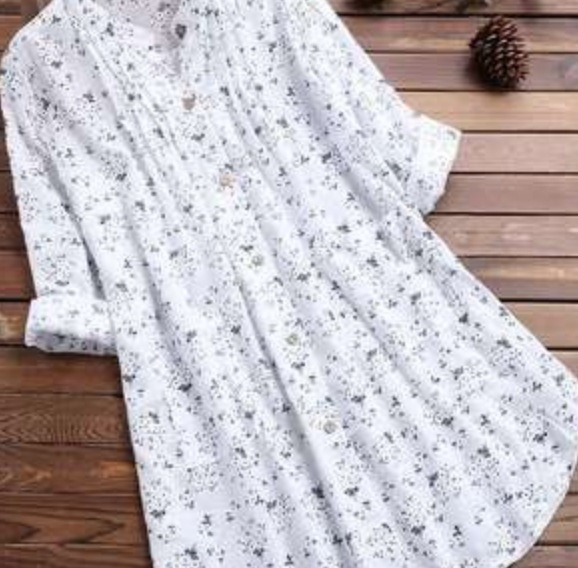 ワンピース 袖あり かわいい 大人可愛い きれいめ シンプル カジュアル 大人 上品 おしゃれ 花柄 長袖 ミモレ丈 スタンドカラー 3XL 4XL 5XL イエロー グリーン ホワイト ブルー 春 5,080円