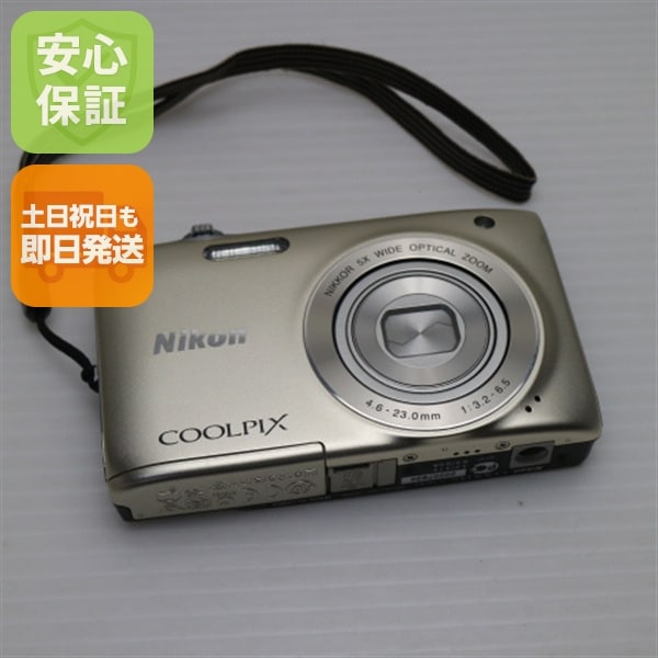 新品同様 COOLPIX S3100 シャンパンシルバー デジカメ Nikon 36