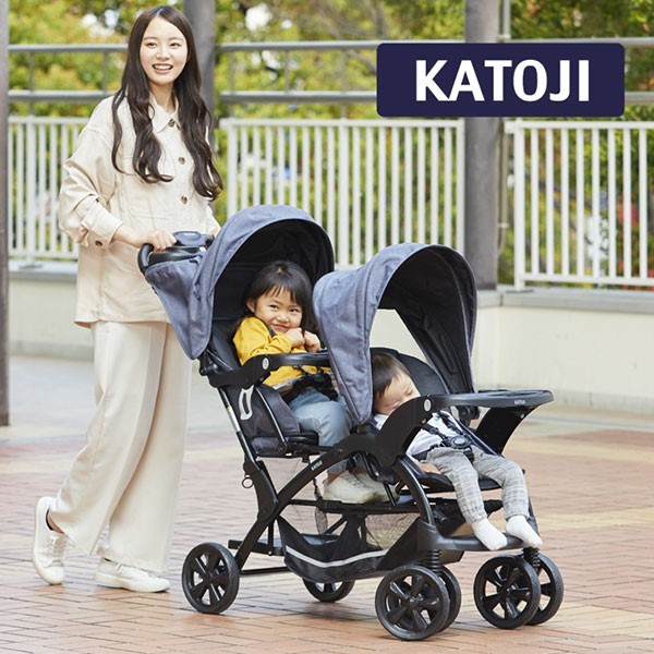 ベビーカー 二人でゴーDX デニム レインカバー付 41000