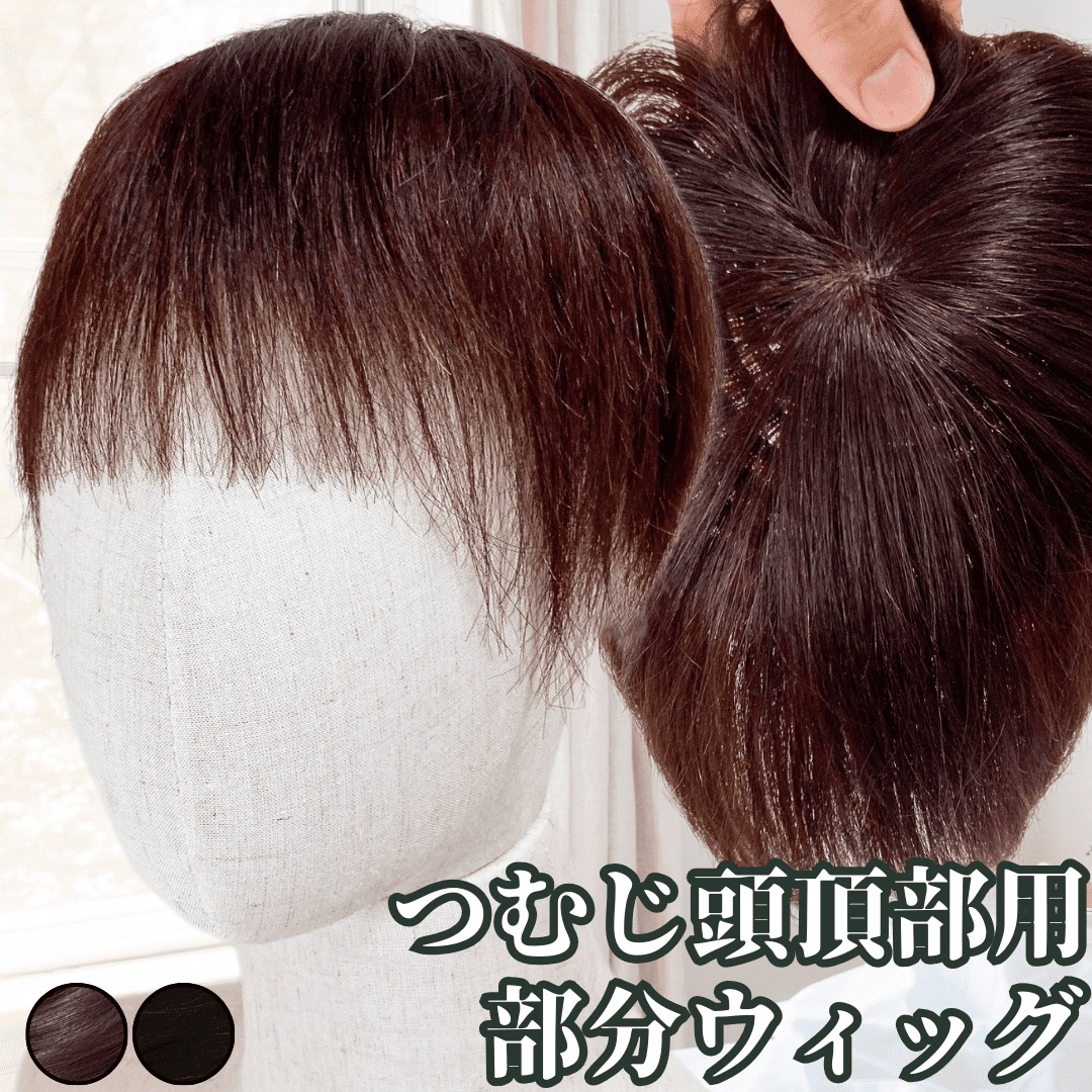 部分ウィッグ つむじ ヘアピース かつら 男性 女性 カツラ ウイッグ メンズ レディース トップピース ポイントピース 薄毛 脱毛 医療用 部分カツラ つむじ 頭頂部 つむじにヘアプラスmaxi