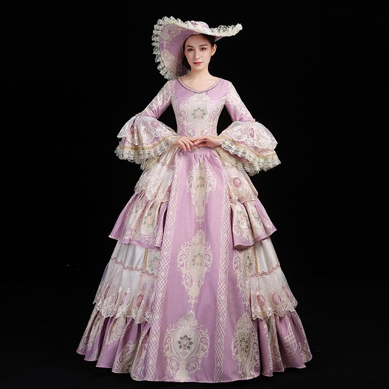 迅速な出荷 宮廷服 貴族衣装 ステージ衣装としても最適 お姫様ドレス 中世貴族 ハロウィンHalloween 大きいサイズ ドレス コスプレ コスチューム