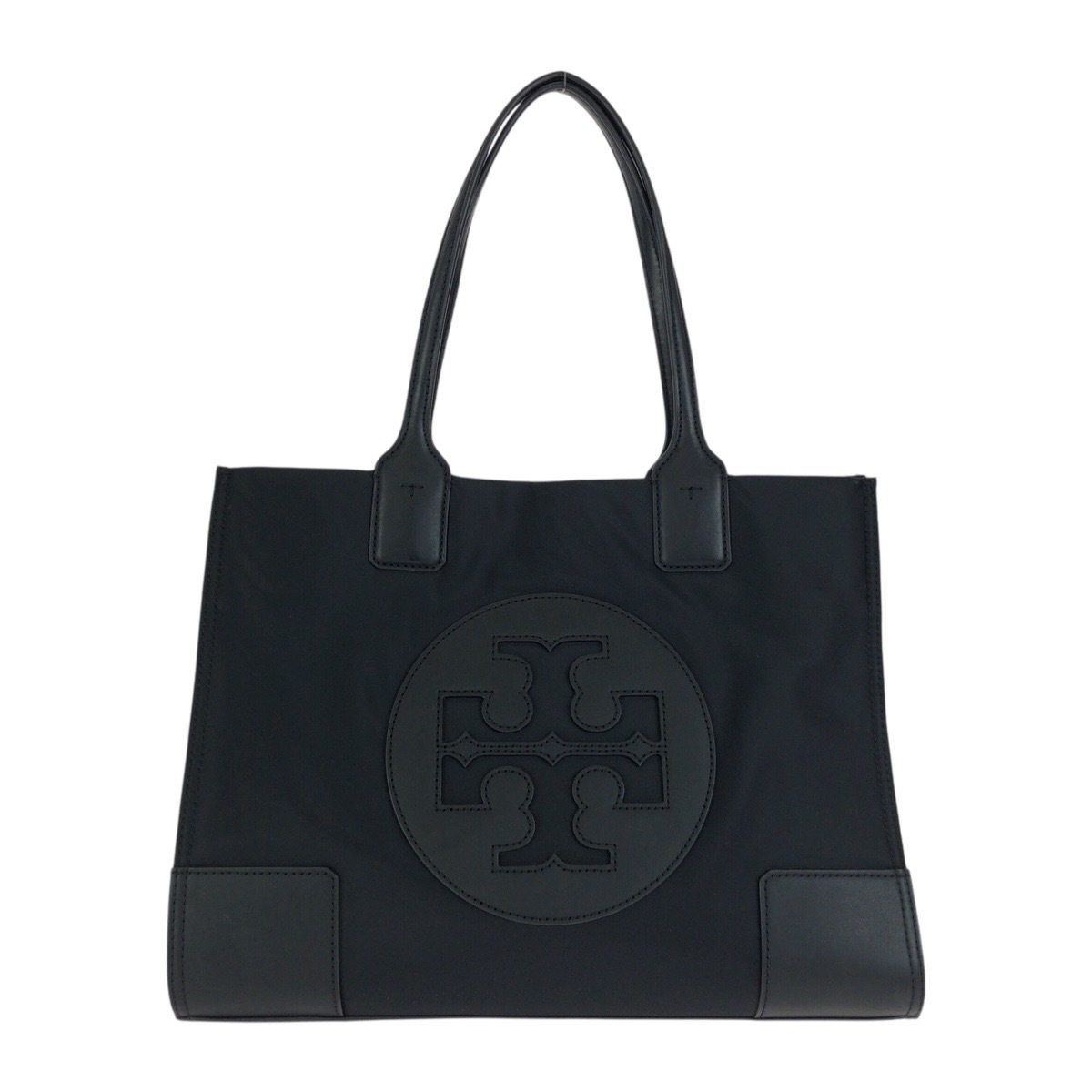 美品 ブラック 黒 ゴールド金具 ナイロン/レザー トートバッグ ショルダーバッグ レディース 602468