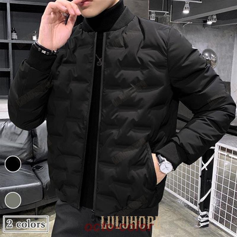 ダウンジャケット メンズ ジャンパー 厚手 冬 キルティングジャケット ダウン 防寒服 スタジャン アウター ノーカラージャケット カジュアル