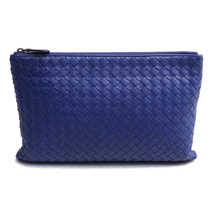 BOTTEGAVENETA ボッテガヴェネタ ドキュメントケース 25 クラッチバッグ ブルー 256400 メンズ 中古