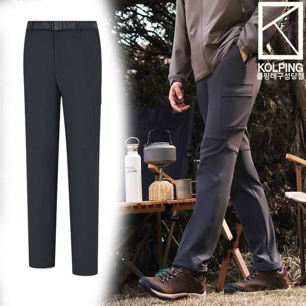 メンズ冬両側ポケットディテールボンディング素材を使用したテクニカル切り替え型パンツ KWP9633M オリア