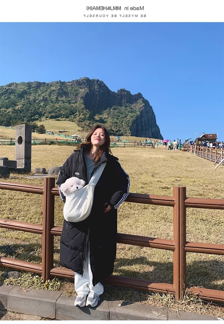 ふっくら中綿 あたたかい 冬 防寒あったか暖かいかわいい ブルゾン厚手アウターBF風スタンドハイネック無地羽織る ファッション系大人ゆったりカジュアルストリート にサイズ丈シルエット秋レディース黑白