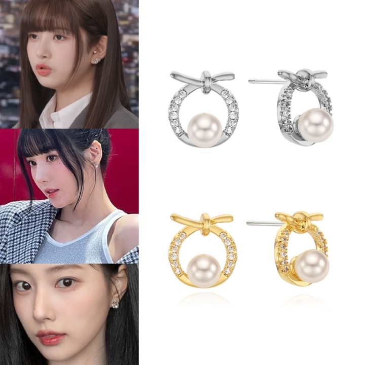 lilian pearl cubic earring 【クォンウンビ / カンヘウォン / IVE レイ着用】