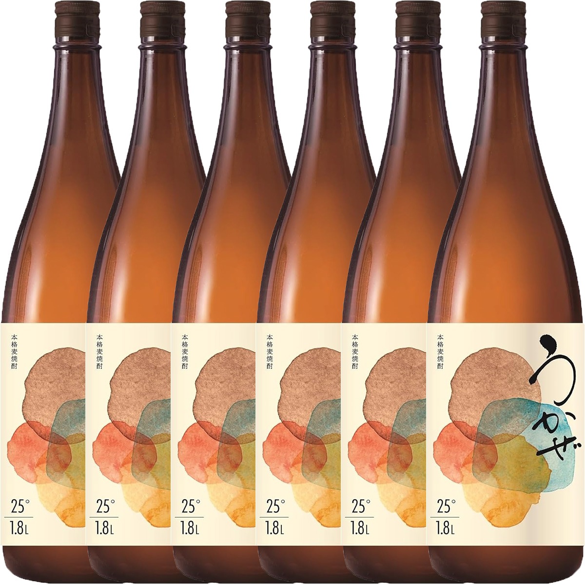 濱田酒造 うかぜ 麦 25度 1800ml 1.8L×6本