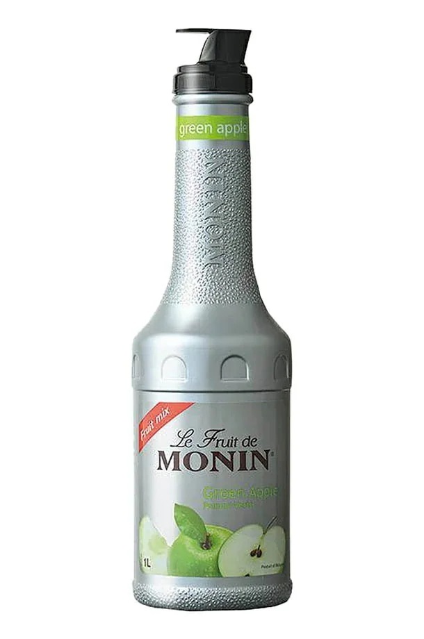 MONIN モナン グリーンアップル フルーツミックス ペット 1000ml 1L4本【ご注文は8本まで同梱可能】ノンアルコール シロップ