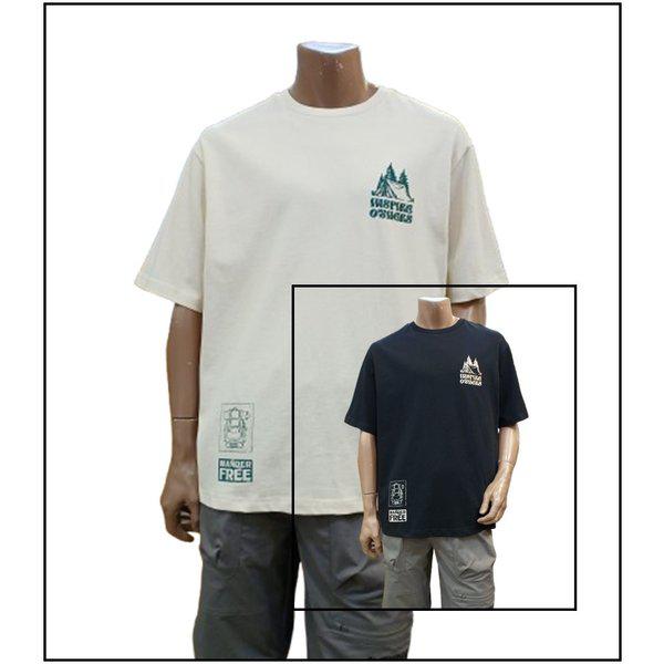 （共用）キャンピンググラフィックラウンド半袖TシャツJR2TSU214_BP_BP