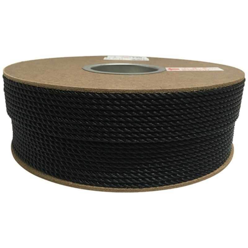 ユタカメイク　ユタカ ポリエチレンロープドラム巻 4mm×200m ブラック　PRE-84