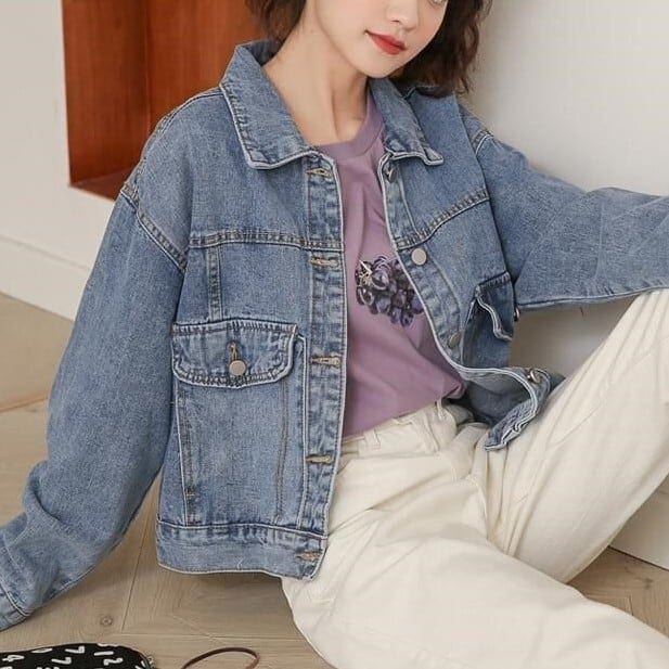 レディース シャツ ジャケット 上着 羽織り デニムジャケット デニム インスタ映え 可愛い かわいい 韓国 かっこいい カジュアル 大人 上品 きれいめ シンプル クラシック エレガント lout0