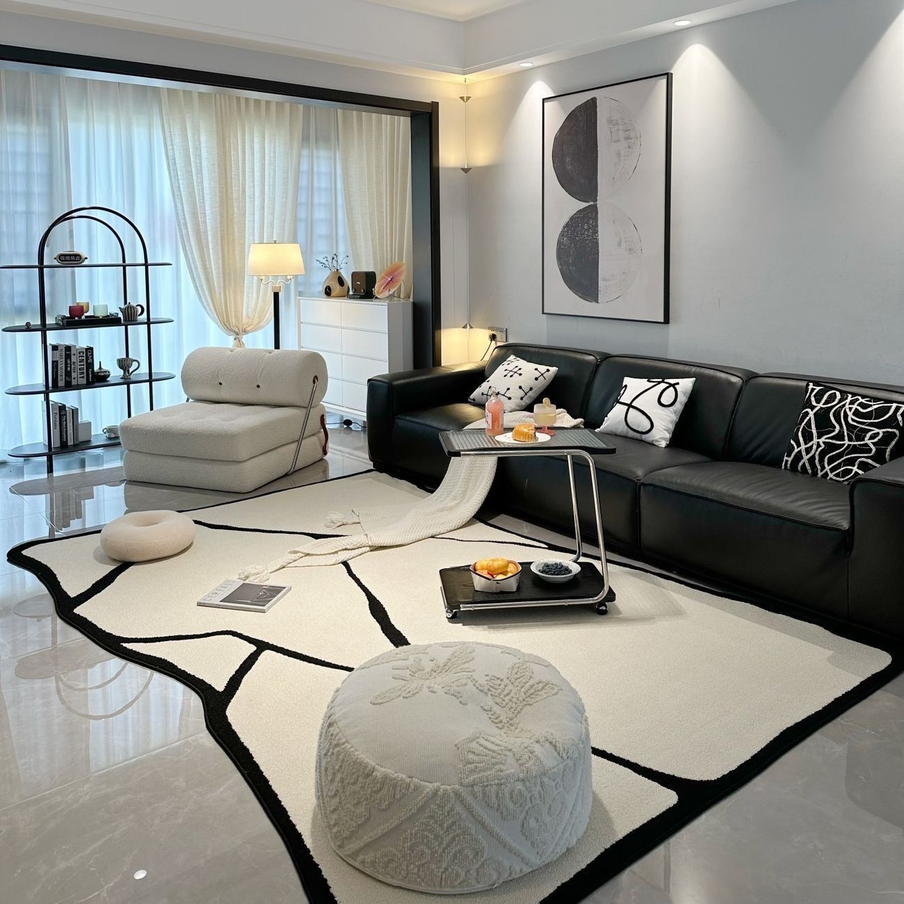 カーペットリビング不規則なティーテーブルフロアマット